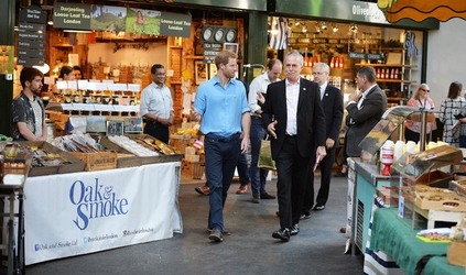 Prince Harry visits Borough Market