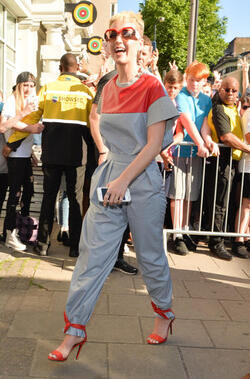 Katy Perry seen arriving at the Water Rats Pub ahead of her private gig in London