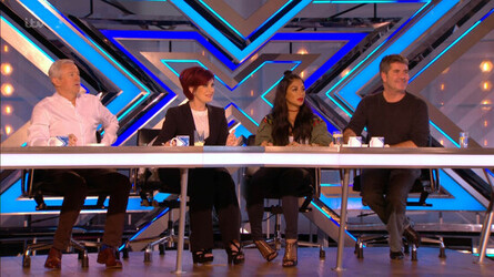 Nicole Scherzinger Simon Cowell Sharon Osbourne Louis Walsh