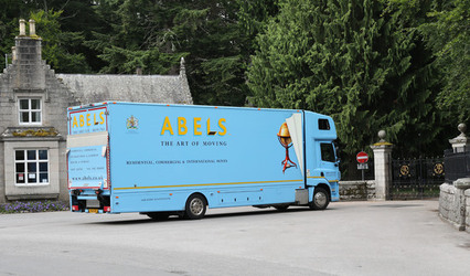 The Furniture Van Carrying King Charles Furniture Locked Out At The Gates of Balmoral Castle