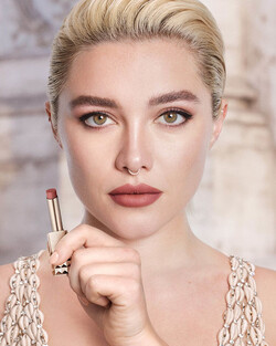 Florence Pugh in new advertising photoshoot for Spike Valentino lipstick