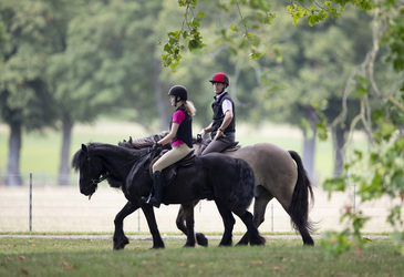 Prince Edward Rides Out With Lady Louise Windsor