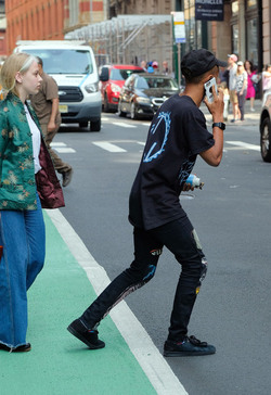 Jaden Smith out with a girl in Soho