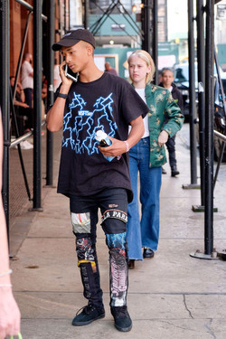 Jaden Smith out with a girl in Soho