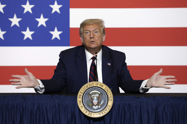 President Donald Trump Visits American Red Cross National Headquarters