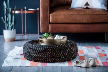 DIY Make this quirky ottoman out of a tyre and some rope DIY Make this quirky ottoman out of a tyre and some rope