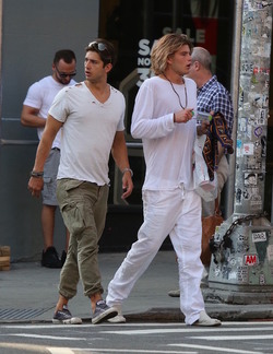 Jordan Barrett and Friend Shopping in Soho