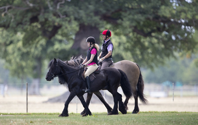 Prince Edward Rides Out With Lady Louise Windsor