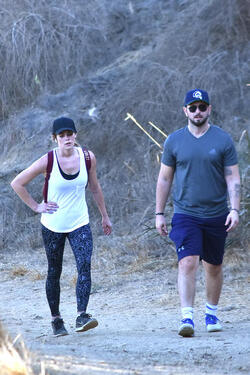 Ashley Greene Shares Some PDA With Fiance Paul Khoury On The Trail
