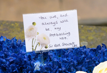 The funeral of late Manchester United and Scotland footballer Denis Law
