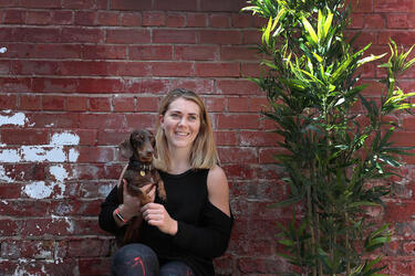 Team GB cyclist Jess Varnish at the Common Ground Cafe in Altrincham which she co owns.