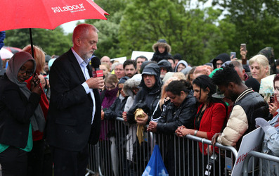 Jeremy Corbyn campaigning on Teesside