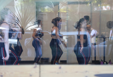 Jennifer Garner goes to a gym session