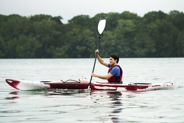 Prime Minister Justin Trudeau kayaks on the Niagara River