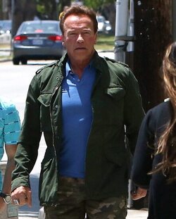 Arnold Schwarzenegger was spotted while out and about in Brentwood.