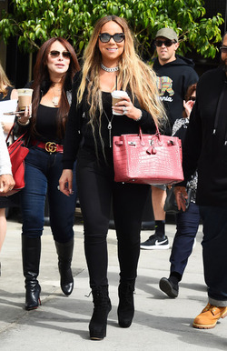 Mariah Carey sipping on drink in LA