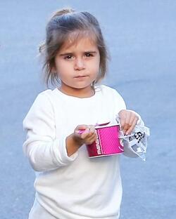 Scott Disick and his children Mason and Penelope hit a Calabasas frozen yogurt shop for a refreshing treat