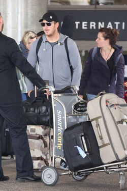 Chris Pratt is seen at LAX
