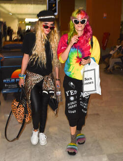 Scott Disick Bella Thorne are seen arriving at Nice airport