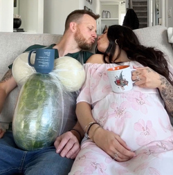 Man Gets A Taste Of Pregnancy In The Form Of A Watermelon Man Gets A Taste Of Pregnancy In The Form Of A Watermelon