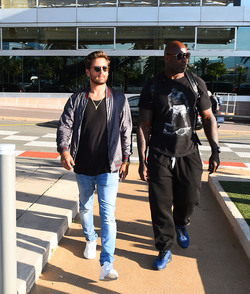 Scott Disick Bella Thorne are seen arriving at Nice airport