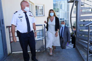 Marlene Schiappa during a visit of the Fire and Security Department in Ajaccio