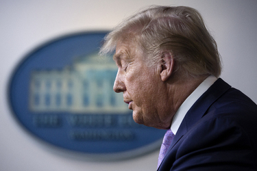 President Donald Trump Holds Press Briefing President Donald Trump Holds Press Briefing
