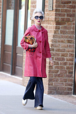 Linda Rodin out for a walk