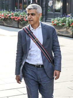 London Mayor Sadiq Khan Seen Arriving At Global Radio