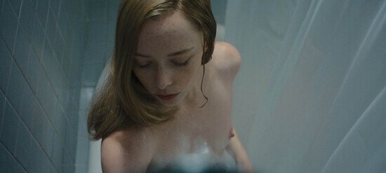 Suzanna Son topless shower scene in the new TV series Monster The Ed Gein Story 