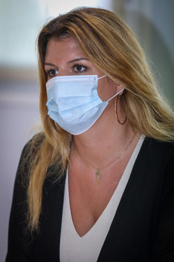 Marlene Schiappa during a visit of the Fire and Security Department in Ajaccio