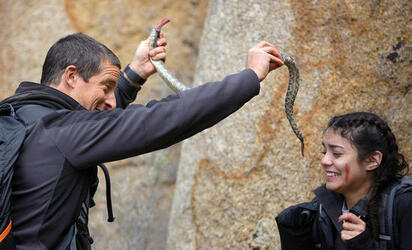 VANESSA HUDGENS SCREAMS AS SHE FACES RATTLESNAKE IN TV S RUNNING WILD