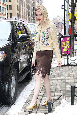 Lucy Boynton seen in New York City