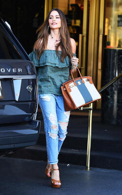 Sofia Vergara shopping at Saks Fifth Avenue
