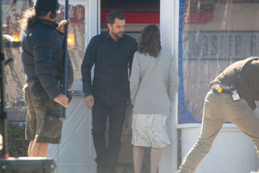 Joshua Jackson Ruth Wilson on the Set of The Affair Joshua Jackson Ruth Wilson on the Set of The Affair