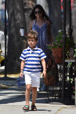 Selma Blair with son and Male Companion out for a Walk in Studio City Selma Blair with son and Male Companion out for a Walk in Studio City