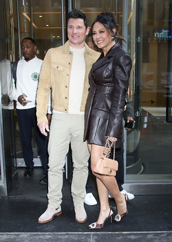 Nick and Vanessa Lachey Seen at SiriusXM Studios
