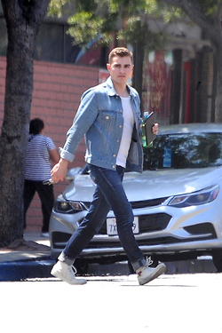Dave Franco with tablet and bottled drink seen out in Los Angeles Dave Franco with tablet and bottled drink seen out in Los Angeles