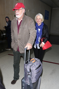 Helen Mirren and Taylor Hackford return from New Orleans where Helen gave a speech for the graduating students 