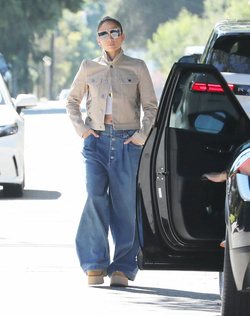 Jennifer Lopez looks downbeat on solo outing after husband Ben Affleck jetted off for trip with his ex wife Jennifer Garner and kids