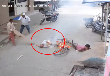 VIDEO Horrifying moment two students get electrocuted and one dies on way to school