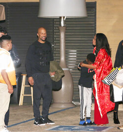 Common enjoys a night out with family at Soho