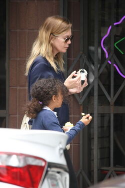 Ellen Pompeo and daughter Stella get out for some frozen yogurt in Beverly Hills.