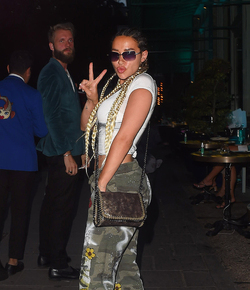 Big Brother Star singer influencer Natasha Grano Seen at Sexy Fish Mayfair
