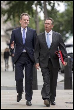 Liam Fox with Crawford Falconer Liam Fox with Crawford Falconer