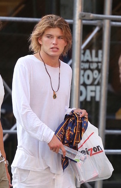 Jordan Barrett and Friend Shopping in Soho