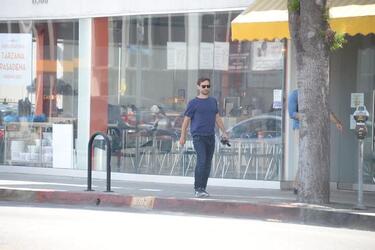 Tobey Maguire was spotted while out and about with a friend in West Hollywood