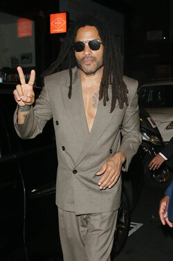 Lenny Kravitz and girlfriend Leaves The Blink Twice After Party