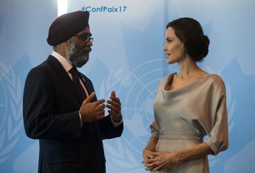 UN Special Envoy Angelina Jolie passionately speaks out about preventing sexual violence at peacekeeping summit in Vancouver