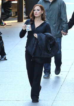 Jessica Chastain First Looks Molly s Game in Toronto